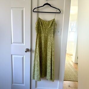 Matteau Green Floral Midi Dress